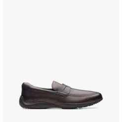 Clarks Konrad Penny Dark Brown Lea – Brown