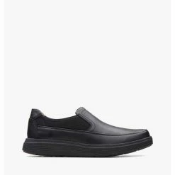 Clarks Un Abode Go – Black Leather – Black Leather