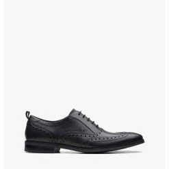 Clarks Stanford Brogue Black Leather – Black