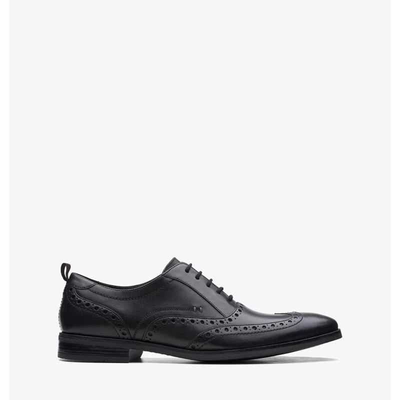 Clarks Stanford Brogue Black Leather – Black 4 Clarks Stanford Brogue Black Leather – Black - Image 2