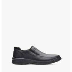 Clarks Donaway Step – Black Leather – Black Leather