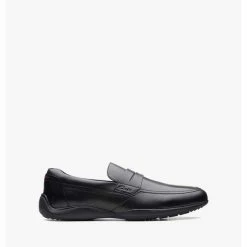 Clarks Konrad Penny Black Leather – Black
