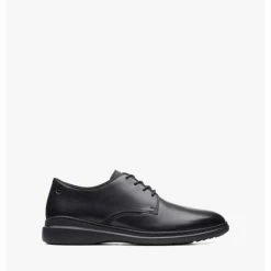 Clarks Dennet Low – Black Leather – Black Leather