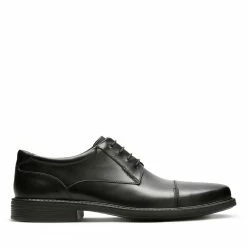 Clarks Wenham CapBlack Leather