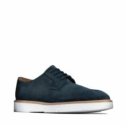 Clarks Ernest WalkNavy Suede -Sandals shop CLMENSDerbyOxfordShoes 26149711 1