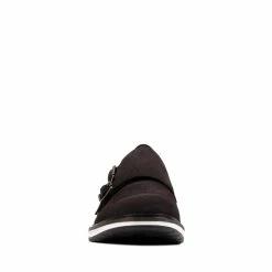 Clarks Chantry MonkBlack Suede -Sandals shop CLMENSLoafersSlipOns 26155066 2