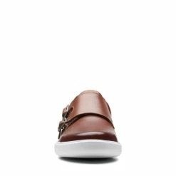 Clarks Cambro MonkDark Tan Leather -Sandals shop CLMENSLoafersSlipOns 26158289 2