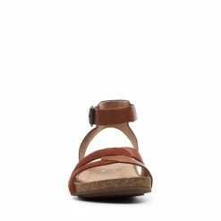 Clarks Un Perri LoopDark Tan Combination -Sandals shop CLWOMENWSFlatSandals 26148677 2