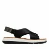 Clarks Jemsa CrossBlack Leather 1 Clarks Jemsa CrossBlack Leather -Sandals shop CLWOMENWSFlatSandals 26158477
