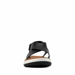 Clarks Jemsa CrossBlack Leather -Sandals shop CLWOMENWSFlatSandals 26158477 2