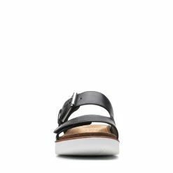 Clarks Elayne EaseBlack Leather -Sandals shop CLWOMENWSFlatSandals 26159214 2