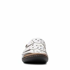 Clarks Laurieann EchoWhite Leather -Sandals shop CLWOMENWSFlatSandals 26159324 2