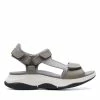 Clarks Wave2.0 Skip.Grey Combination -Sandals shop CLWOMENWSFlatSandals 26159700