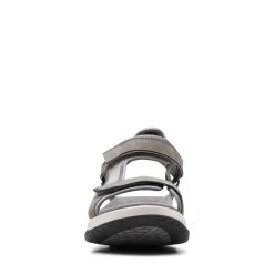 Clarks Wave2.0 Skip.Grey Combination -Sandals shop CLWOMENWSFlatSandals 26159700 2