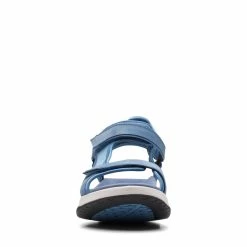 Clarks Wave2.0 Skip.Blue Combi -Sandals shop CLWOMENWSFlatSandals 26159702 2