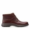 Clarks Brawley Up Mahogany Leather