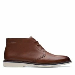 Clarks Malwood Mid Dark Tan Leather