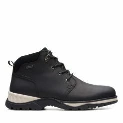 Clarks Topton Mid GTX Black Oily Leather