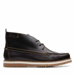 Clarks Durston Mid Dark Brown Leather