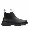 Clarks Topton Chelsea Black Oily Leather