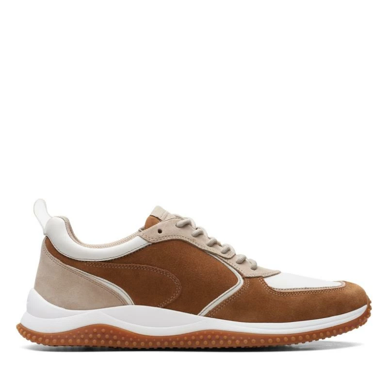 Clarks Puxton Run Dark Tan Combination 3 Clarks Puxton Run Dark Tan Combination