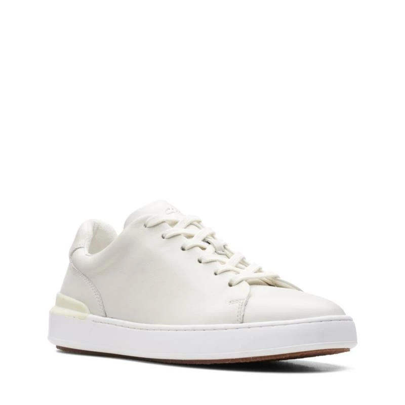 Clarks Court Lite Lace White Leather 4 Clarks Court Lite Lace White Leather - Image 2