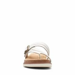 Clarks Brynn Madi White Leather -Sandals shop CS SHOES 26165140 2