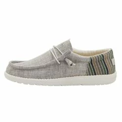Hey Dude Shoes Wally Woven – Stripes Grey