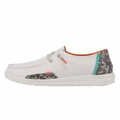 Hey Dude Shoes Wendy Snake – Linen White