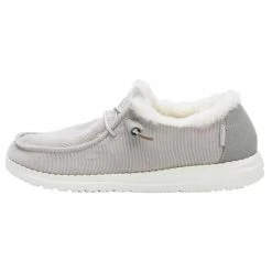 Hey Dude Shoes Wendy Corduroy Faux Fur – Grey