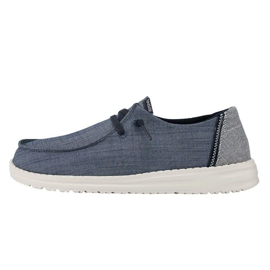 Hey Dude Shoes Wendy Canvas – Sheen Blue 3 Hey Dude Shoes Wendy Canvas – Sheen Blue
